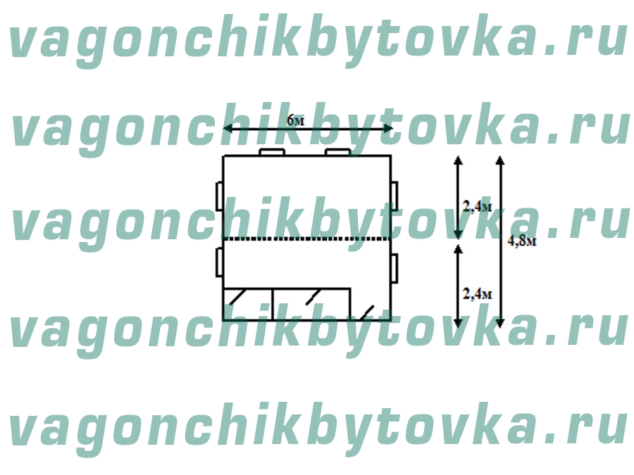 Модульный офис из 2-х шт БК 6м